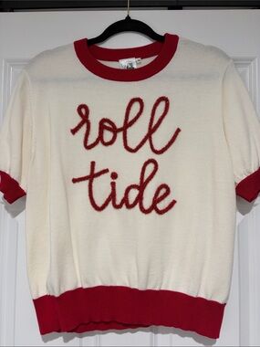 QUEEN OF SPARKLES Roll Tide Tinsel Game Day Sweater